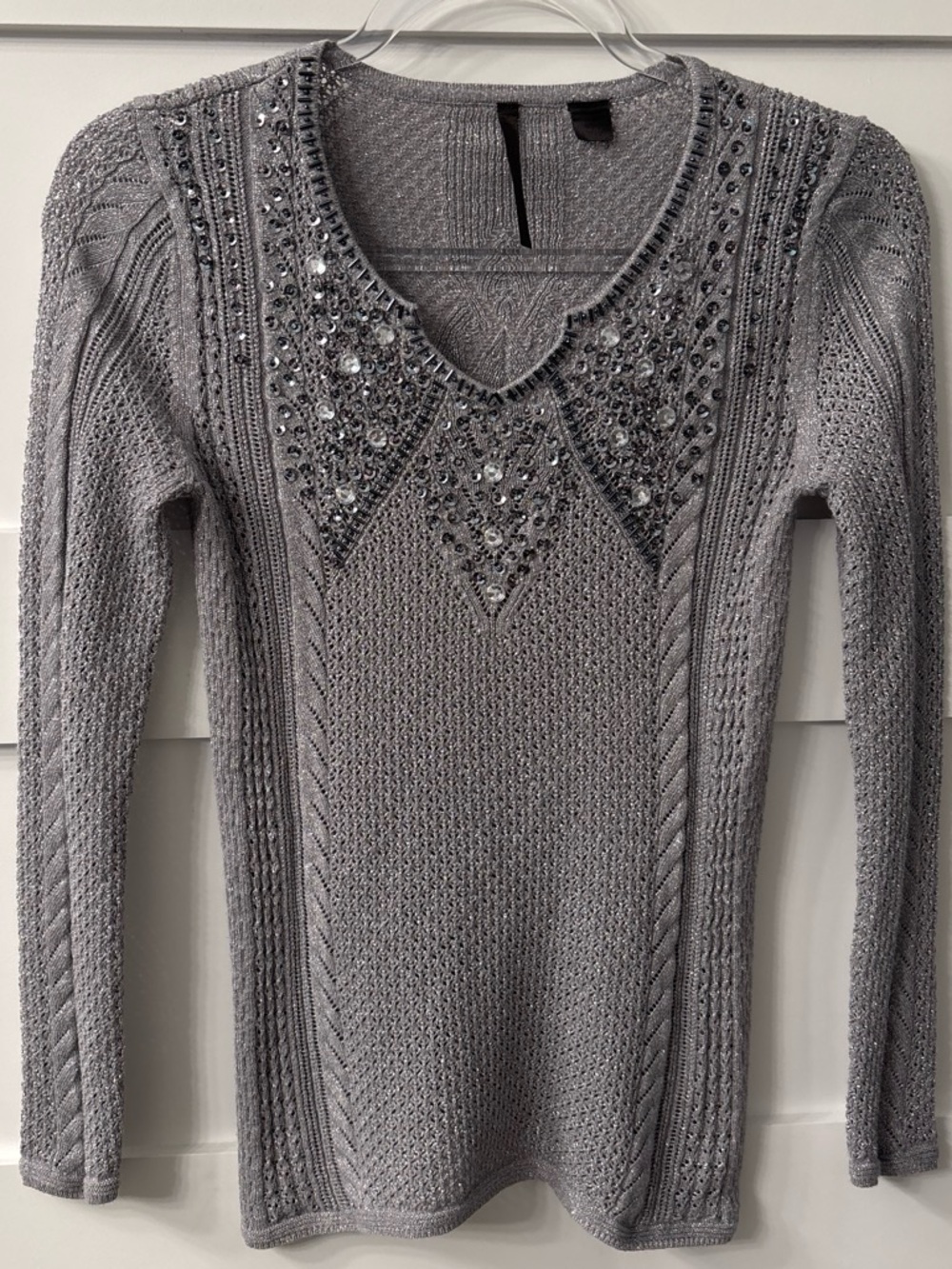 Vintage Bling Euro Fairy Vneck Knit Sweater